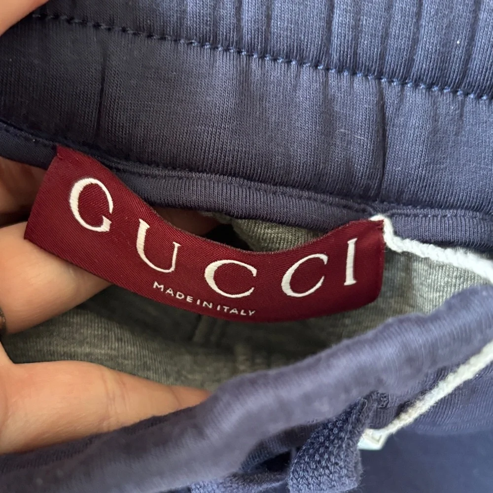 Gucci Jersey Basketball Fit Shorts With Logo Patch Embroidered sz L